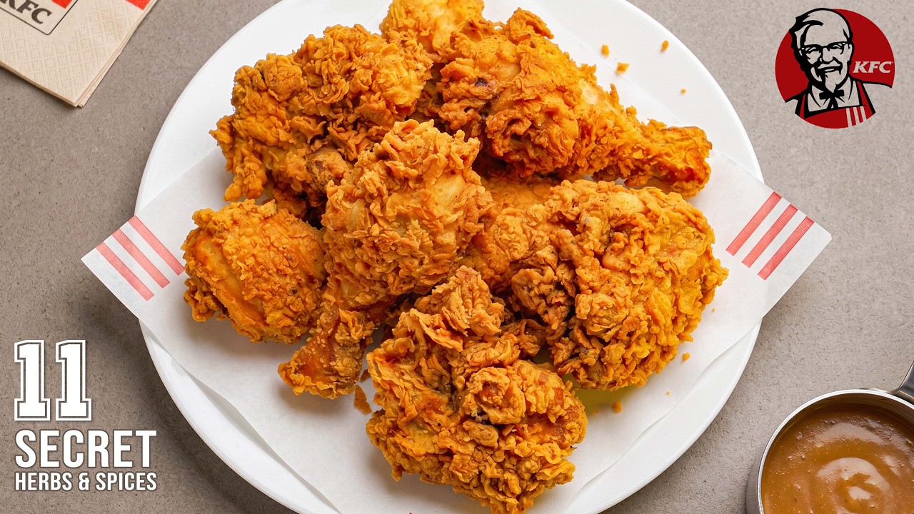 KFC! Секретный рецепт жареной курицы наконец раскрыт | Хрустящая и сочная каждый раз!