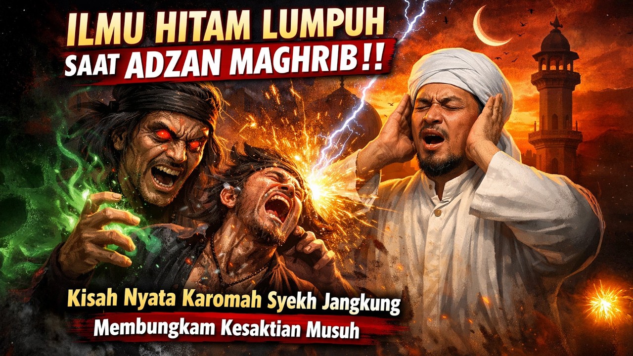 ILMU HITAM LUMPUH SAAT ADZAN MAGHRIB‼️ Kisah Nyata Karomah Syekh Jangkung Membungkam Kesaktian Musuh