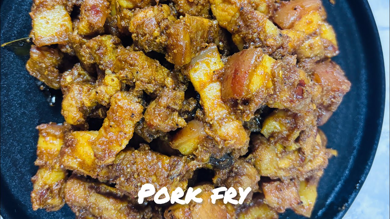 Pork fry | Kerala style pork fry | നാടൻ പോർക്ക് റോസ്റ്റ് | Pork Roast