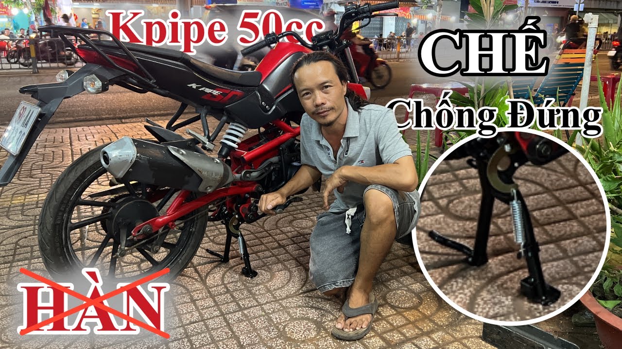 LẮP CHỐNG ĐỨNG KPIPE 50cc KYMCO - KHÔNG CẦN HÀN