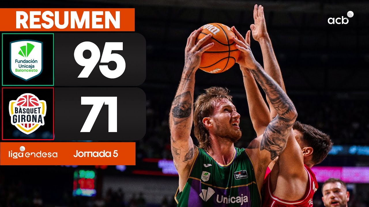 Unicaja - B&agrave;squet Girona(95-71) RESUMEN | Liga Endesa 2025-26