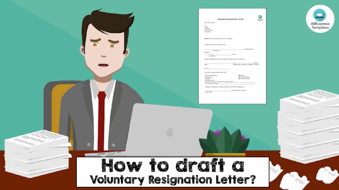 Voluntary Resignation letter #resignationletter #howtowrite