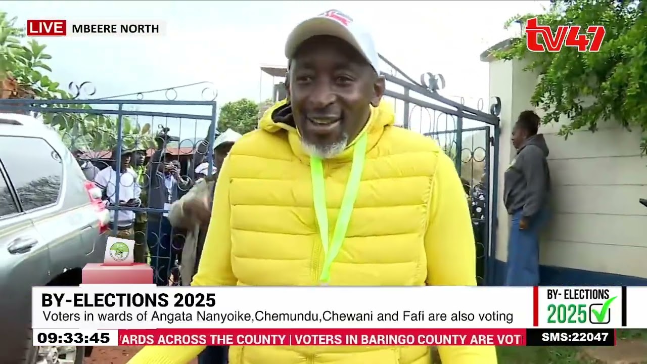 Chinga Ward MCA Kiruga Thuku chased from a polling station by DP Party Leader Justin Muturi.