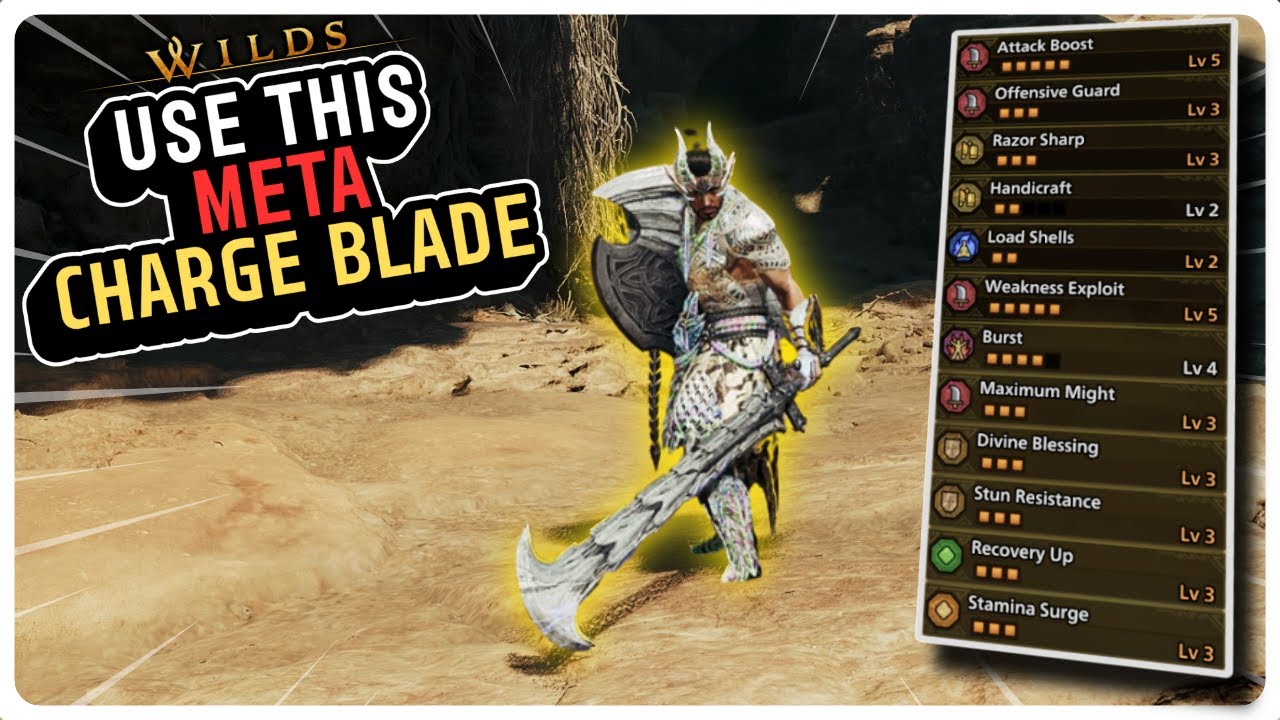 THIS BUSTED META CHARGE BLADE BUILD WORKS FOR SAVAGE AXE OR SAED SPAM in Monster Hunter Wilds!