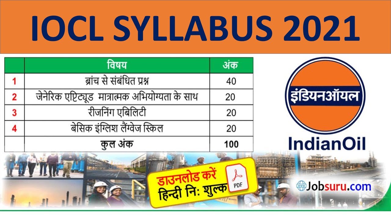 IOCL Apprentice Syllabus 2021 | IOCL Apprentice Question Paper | IOCL Syllabus 2021