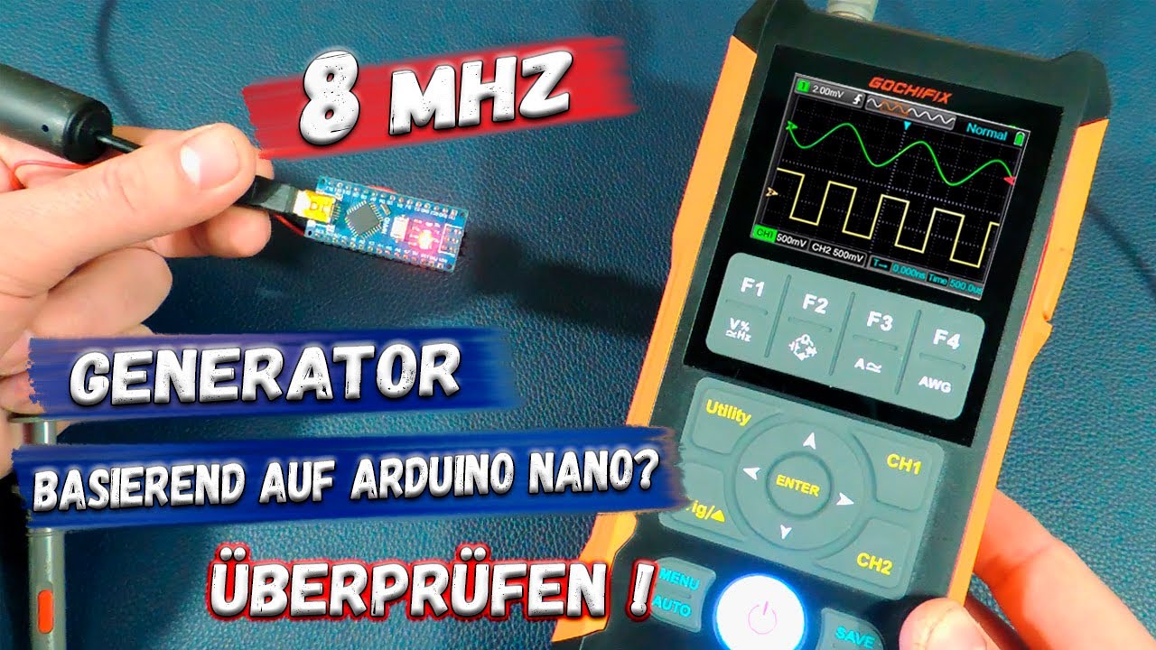 ✅ Testen eines auf Arduino Nano basierenden Generators mit einem Gochifix Oszilloskop. ✅