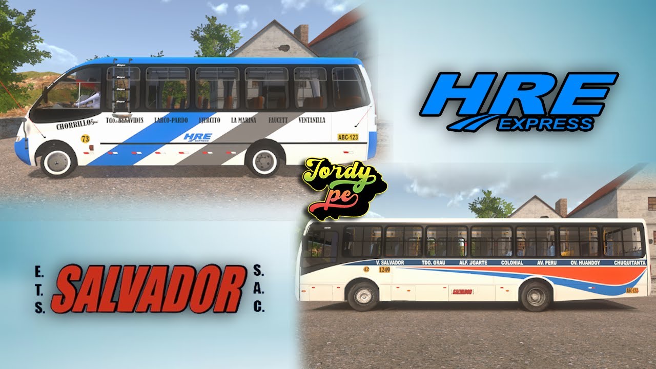 DOBLE ETS Salvador SAC (1249) & HRE Express (IO-03) | Neobus Mega CC170E22-Metalpar Pucará IV LO-915