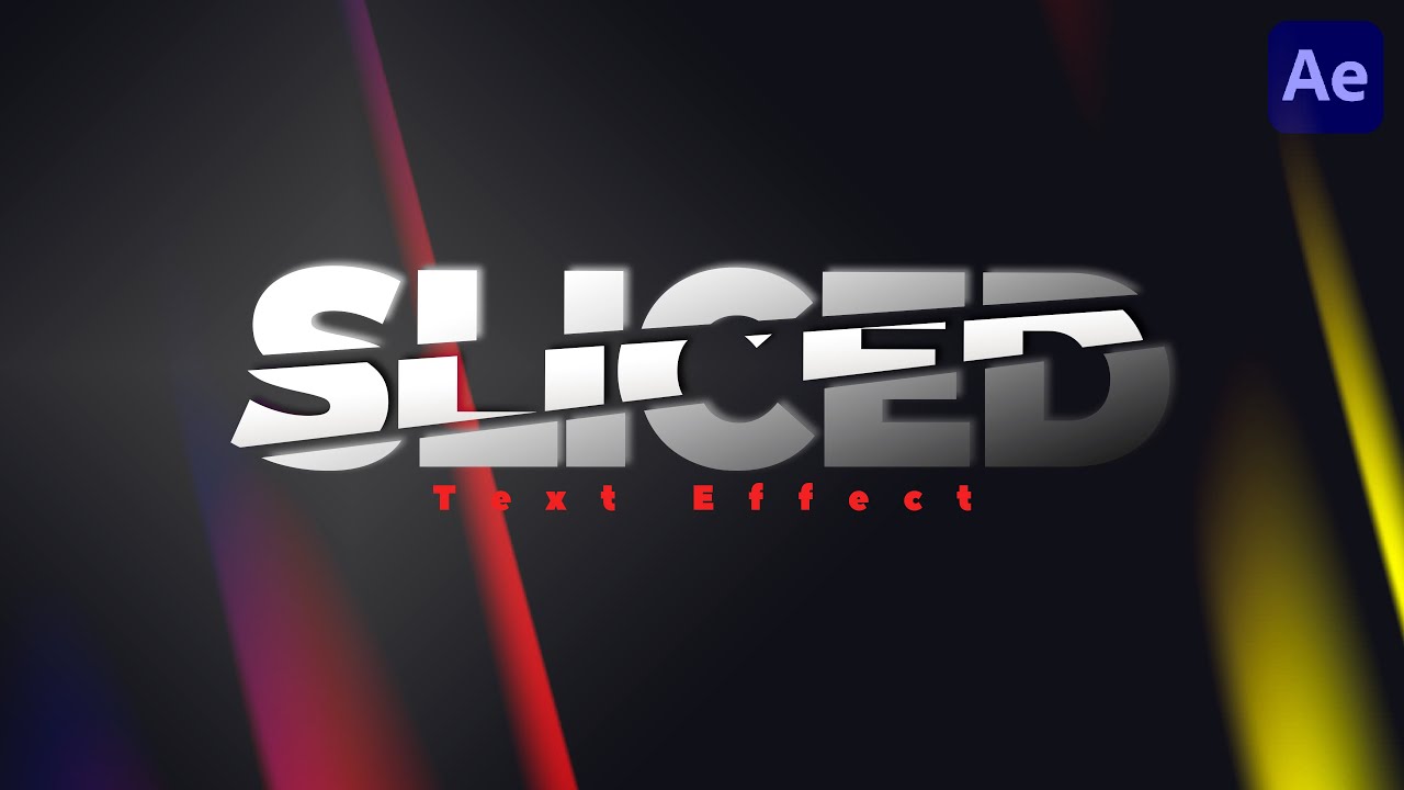 Create Text  Slice Effect In After Effect | After Effect Tutorial In Hindi