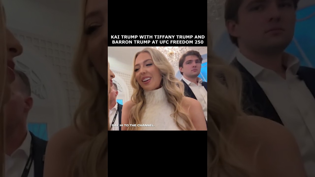 Kai Trump with Tiffany Trump and Barron Trump at UFC Freedom 250 ❤️