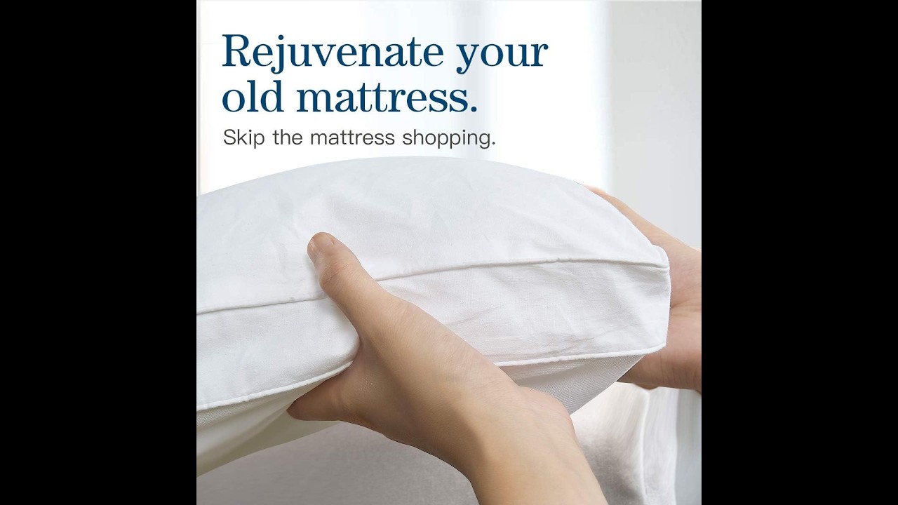 COONP Queen Mattress Topper, Extra Thick Pillowtop, Cooling and Plush Mattress Pad Cover Cotton Top