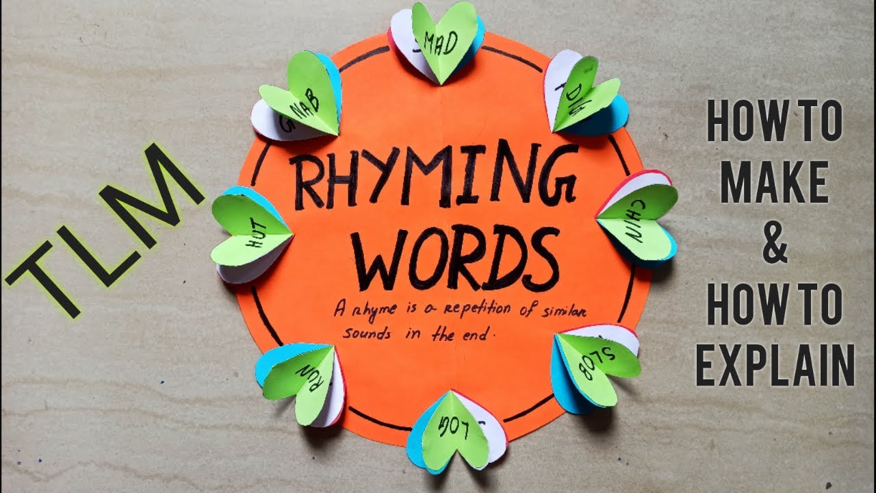 Rhyming Words TLM | English TLM For Primary School | How To Make And Explain |