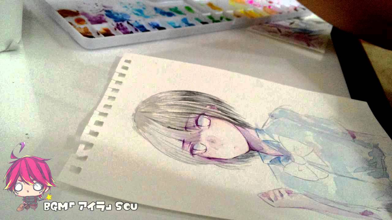 【透明水彩】初心者の作業風景【描いてみた】