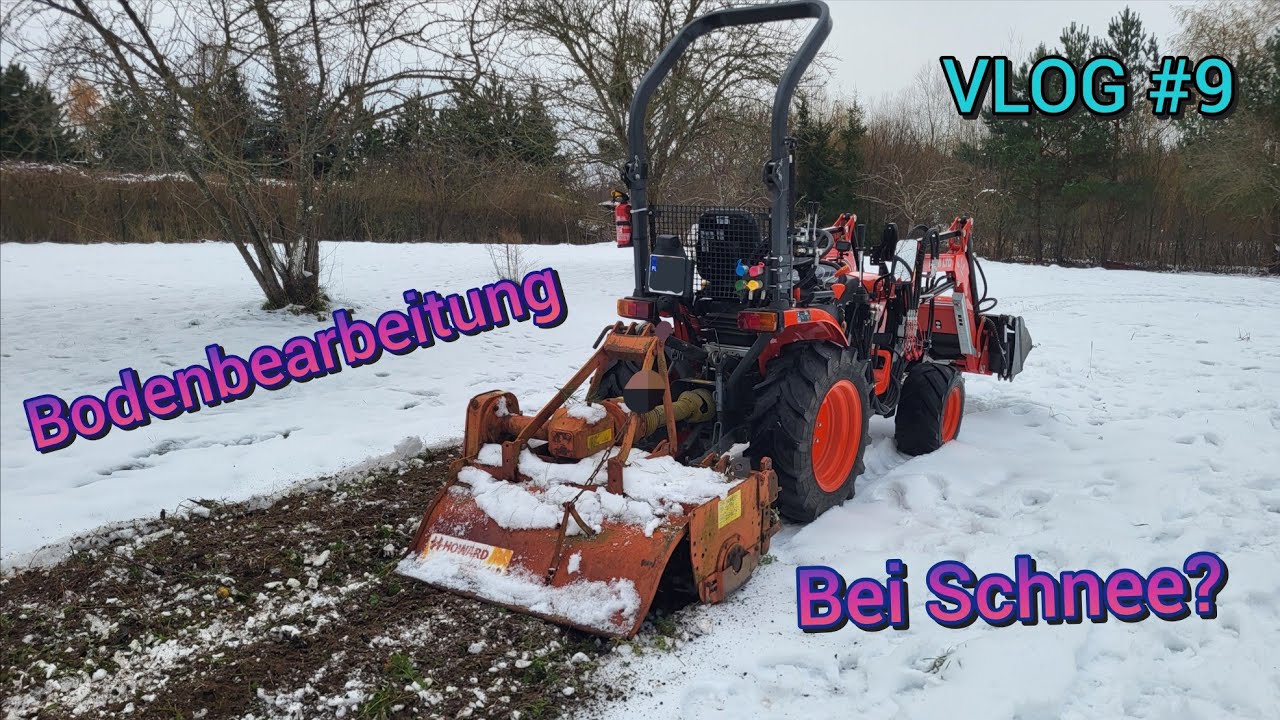 Bodenbearbeitung bei schnee? | Äste Häckseln Im Garten! | Garten Vlog #9