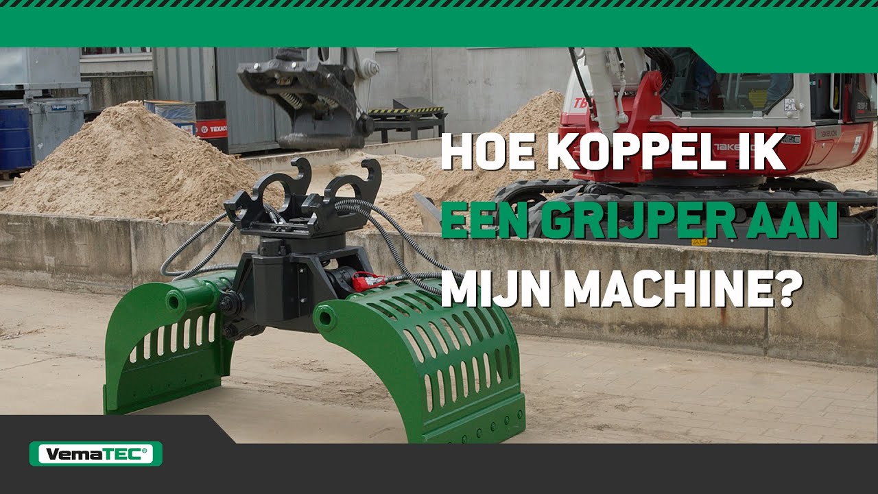 Hoe koppel ik een sloop-sorteergrijper aan mijn graafmachine? I INSTRUCTIE NEDERLANDS I VemaTec