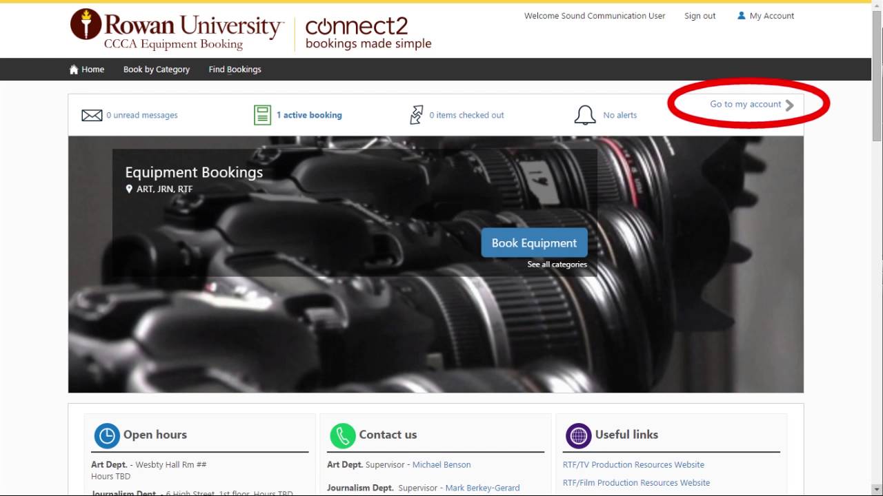 RU/CCCA - Equipment Bookings with Connect2 (Overview)