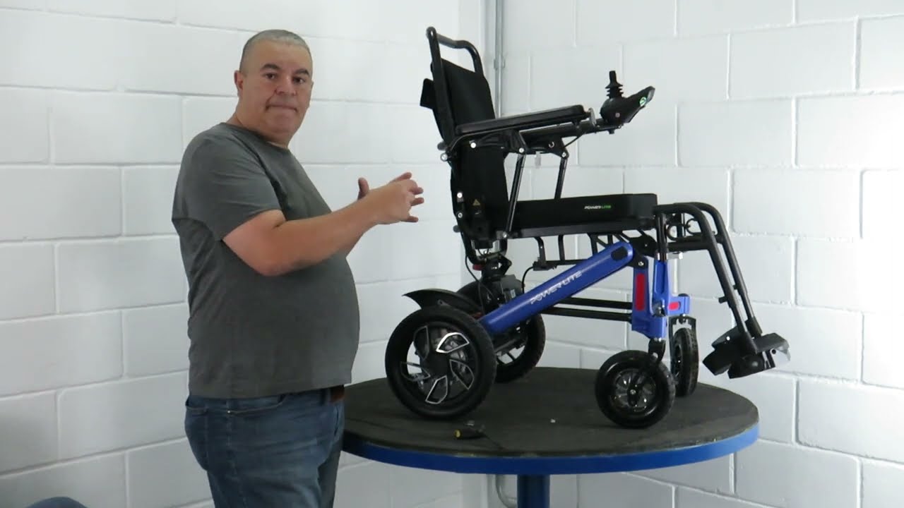 Cadeira de rodas motorizada POP power lite - baterias em lítio - pedais individuais removíveis.