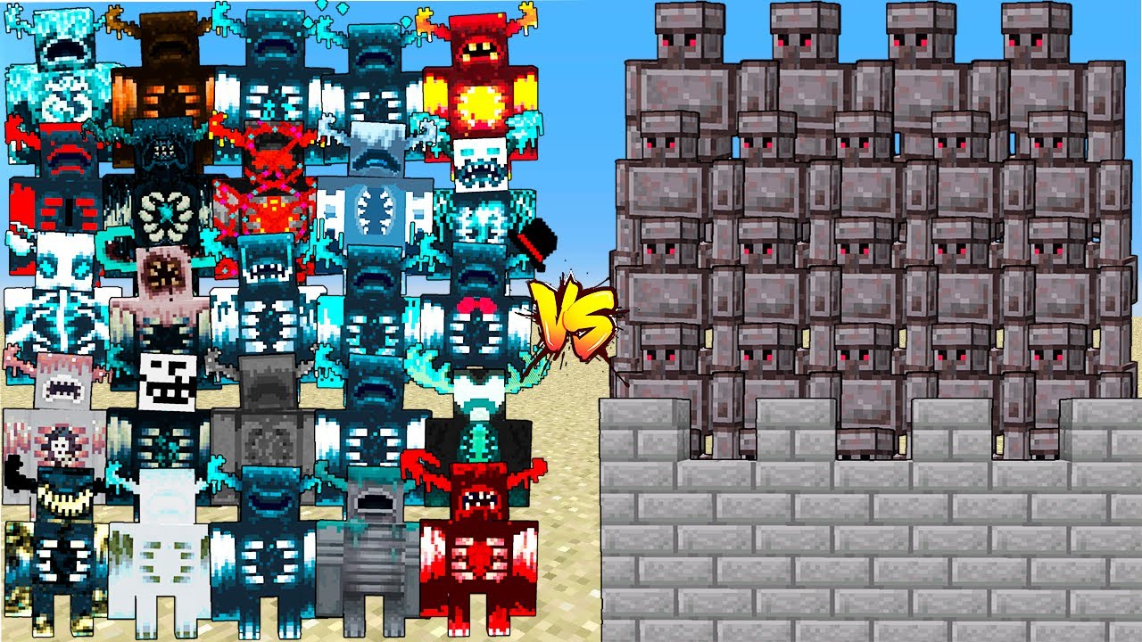 Warden Family vs Netherite Golem Castle – Epic Minecraft Battle!