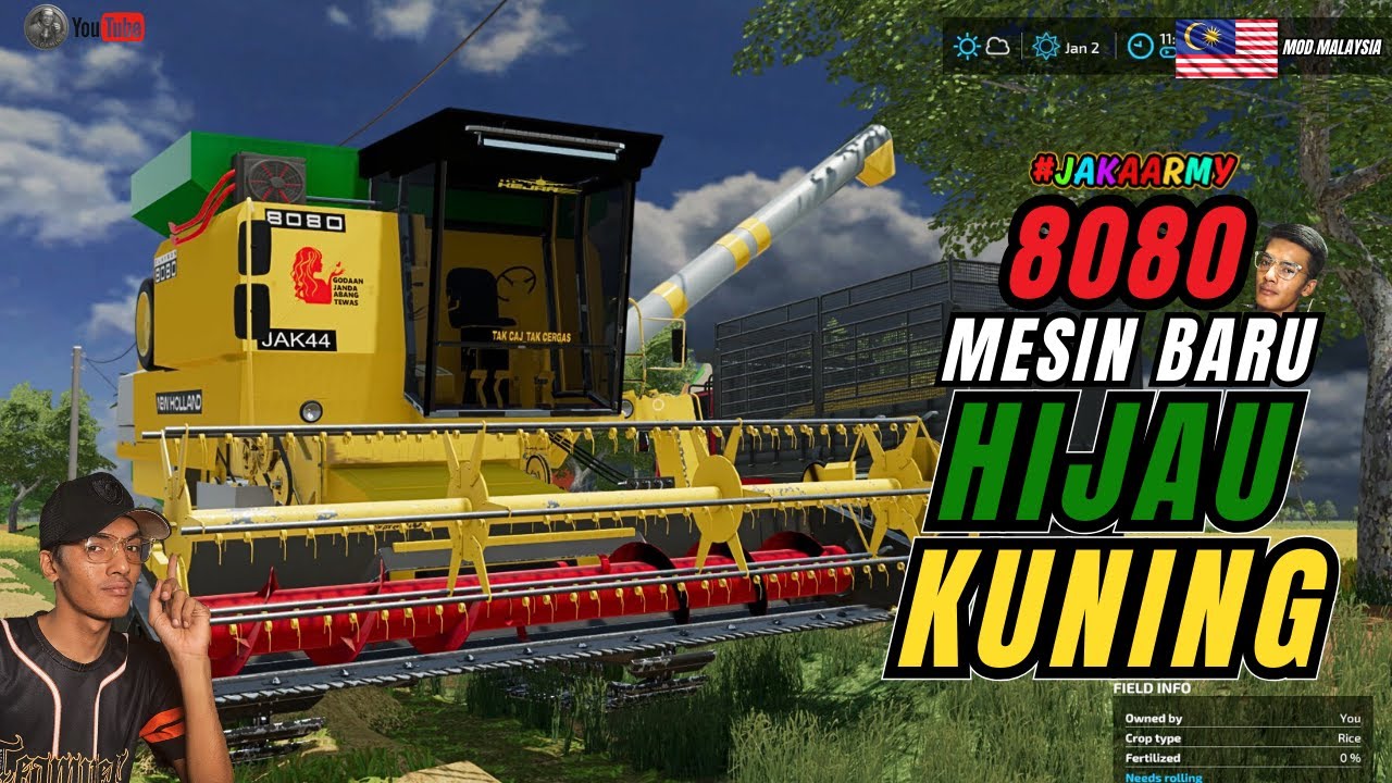MESIN PADI BARU 8080 'HIJAU KUNING' ❗❗ ENGINE TURBO , BERDESUP LAJU . MANUAL WEH ❗❗ [MOD MALAYSIA