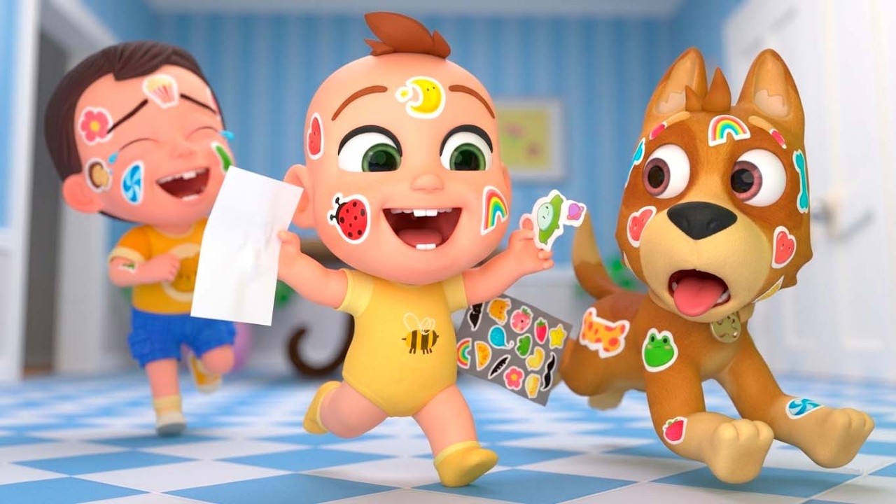[KIDS SONG] Stickers, Stickers Everywhere! | Funny Nursery Rhymes
