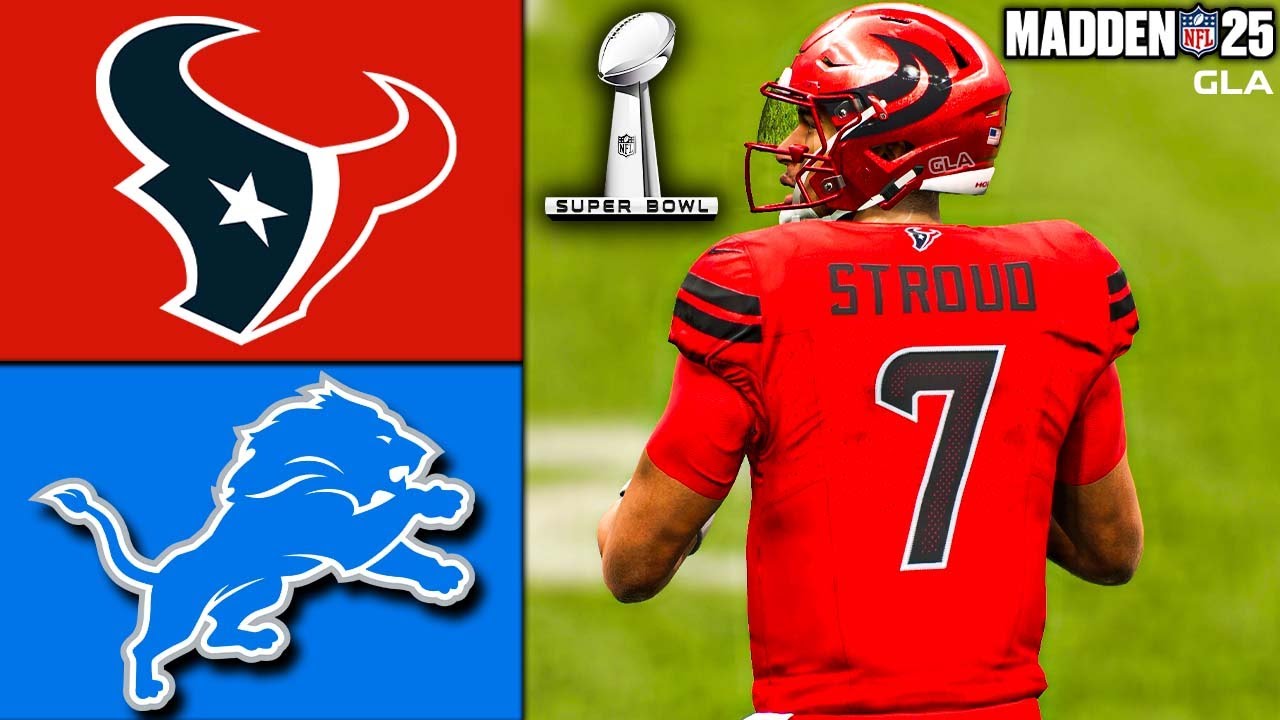 Texans vs. Lions | Super Bowl Simulation | Alternate Uniforms Madden 25 Gameplay
