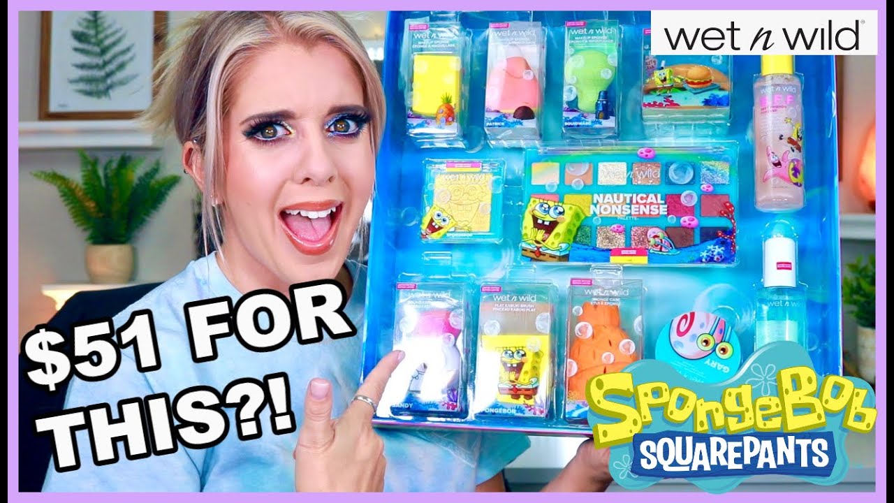 WET N WILD X SPONGEBOB || FULL COLLECTION REVIEW || I WAITED 3 WEEKS FOR THIS...||