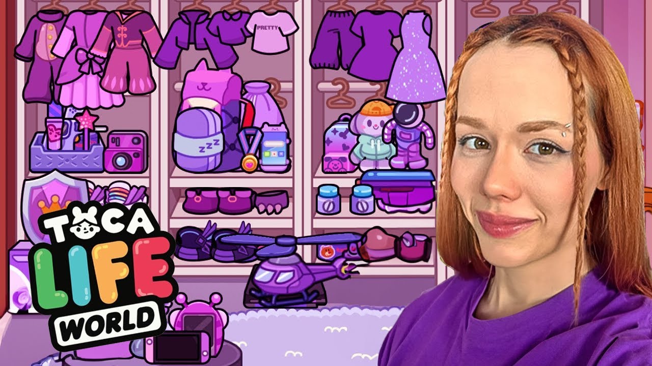 24 Saat Boyunca Herşey Mor !? - Toca Life World @GamzeKarta