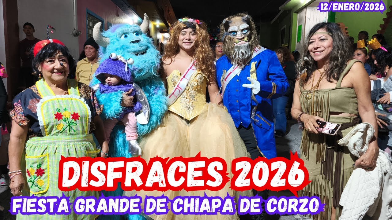 CHUNTAS 2026, DISFRACES. FIESTA GRANDE DE CHIAPA DE CORZO Chis 12/ENERO/2026 #chuntas #chiapadecorzo