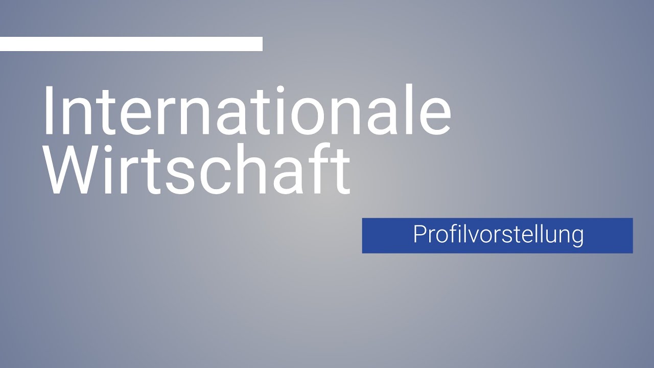 Internationale Wirtschaft