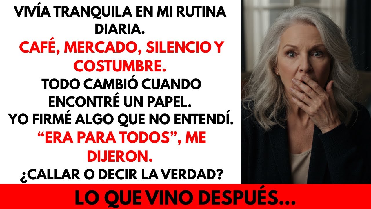 Firmé sin entender y ese papel regresó a destruir mi silencio.