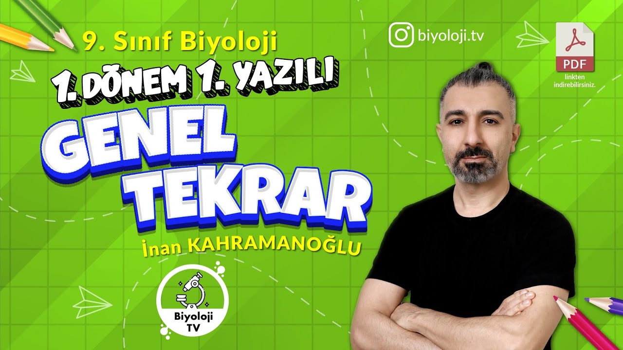 9.Sınıf Biyoloji 1.Dönem 1.Yazılı Genel Tekrar | 2025-2026