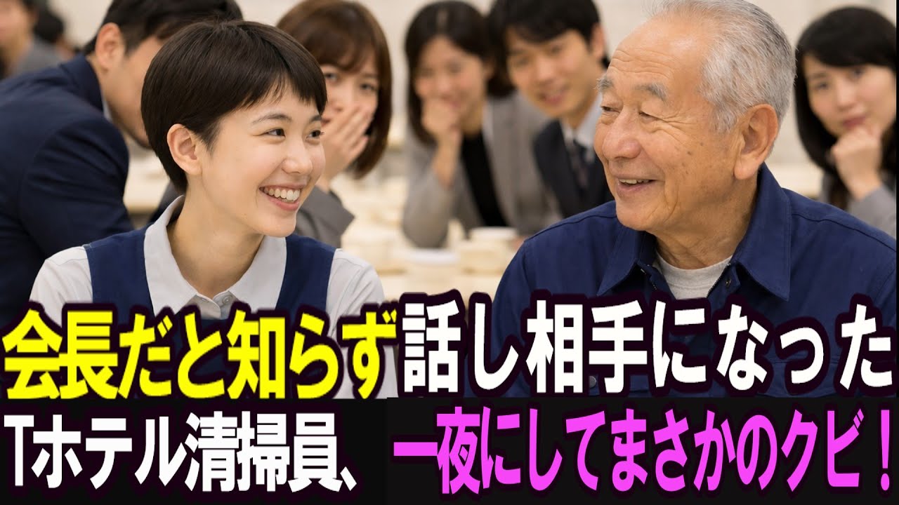 会長だと知らず話し相手になったTホテル清掃員、一夜にしてまさかのクビ！？