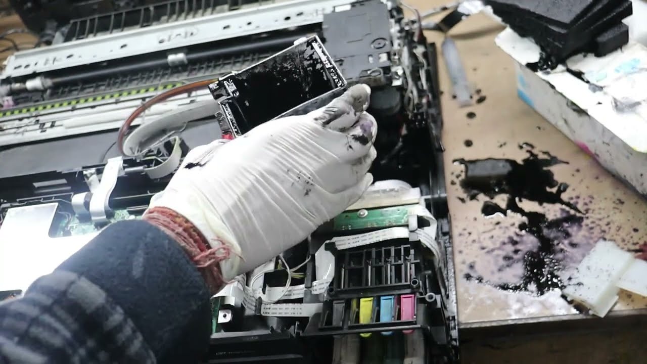 Dissembling Brother mfc J5910dw & replace waste box pads