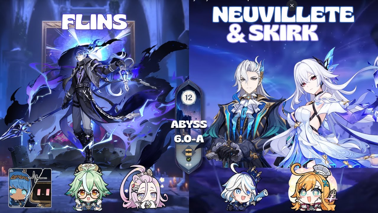 C0R1 Flins & C2R1 Neuvillette+Skirk | Spiral Abyss 6.0A | Genshin Impact