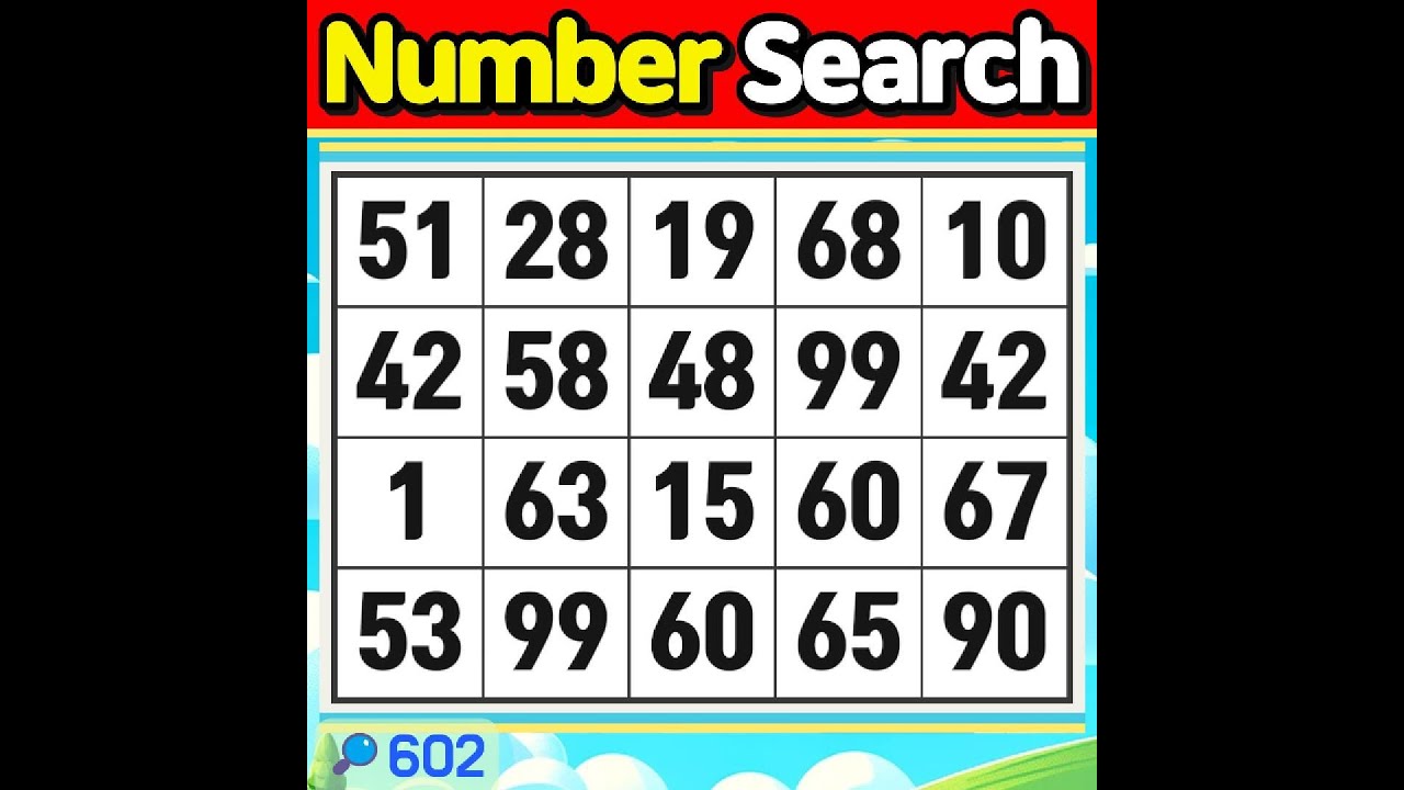 Number Search #602 Where there is a goal, a path is created.【Match | brain game | puzzle 】