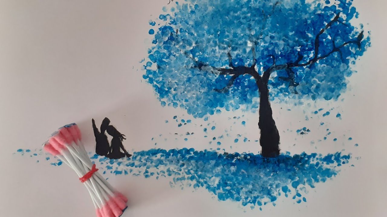 Pintando com cotonete de algodão |dicas de pintura| Rayssa Gabriela