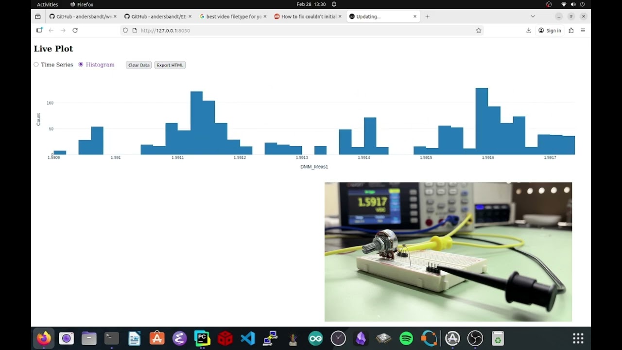 Electrical test equipment control and logger software