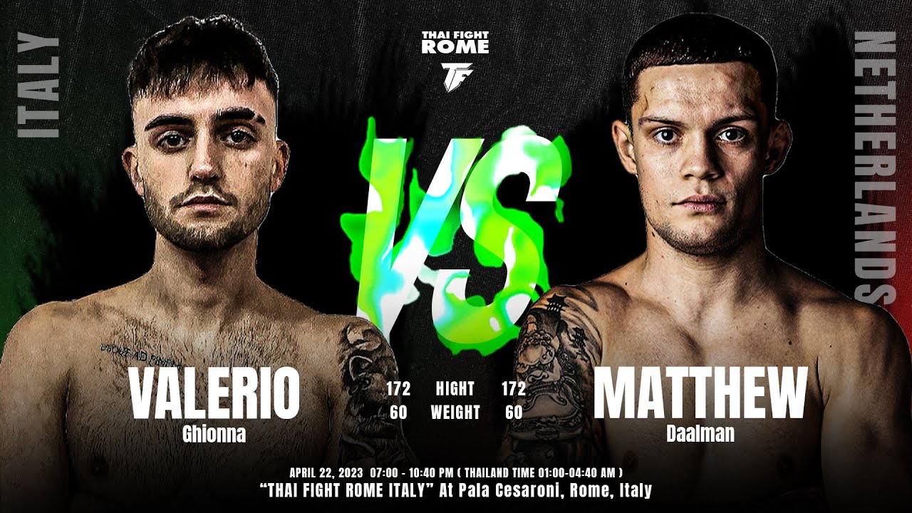 Valerio Ghionna VS Matthew Daalman - THAI FIGHT ROME | ไทยไฟท์โรม