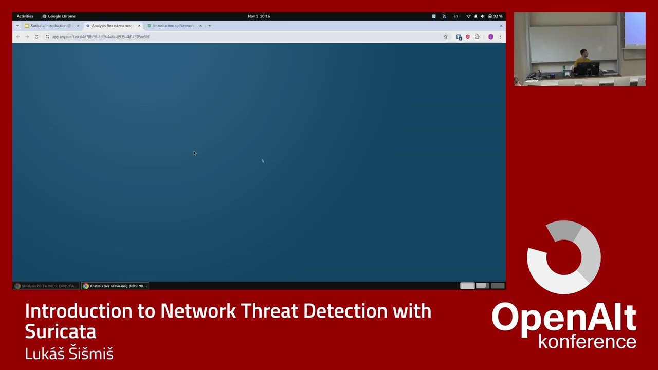 Introduction to Network Threat Detection with Suricata (Lukáš Šišmiš)