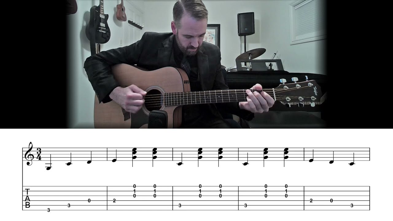 Down in the Valley - Carter Style Flatpicking Guitar Lesson (Sheet Music + TAB)