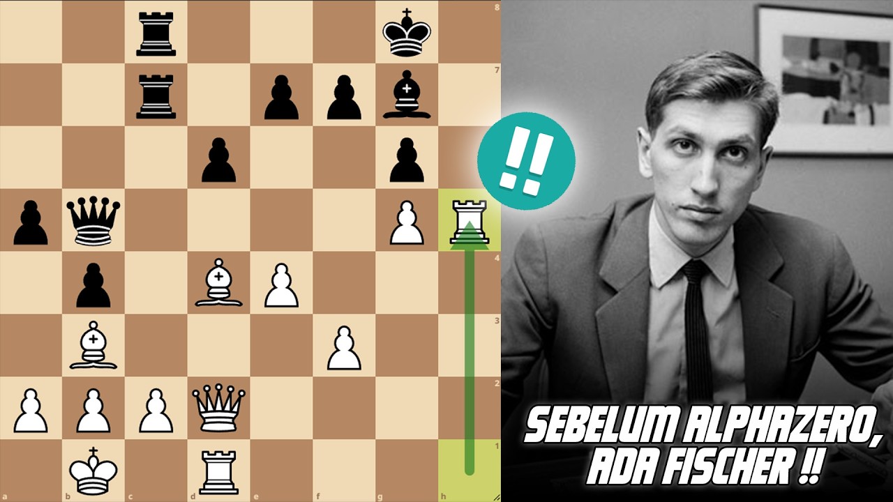 BOBBY FISCHER MENGORBANKAN BENTENG UNTUK SERANGAN BRUTAL!! Bobby Fischer vs Bent Larsen