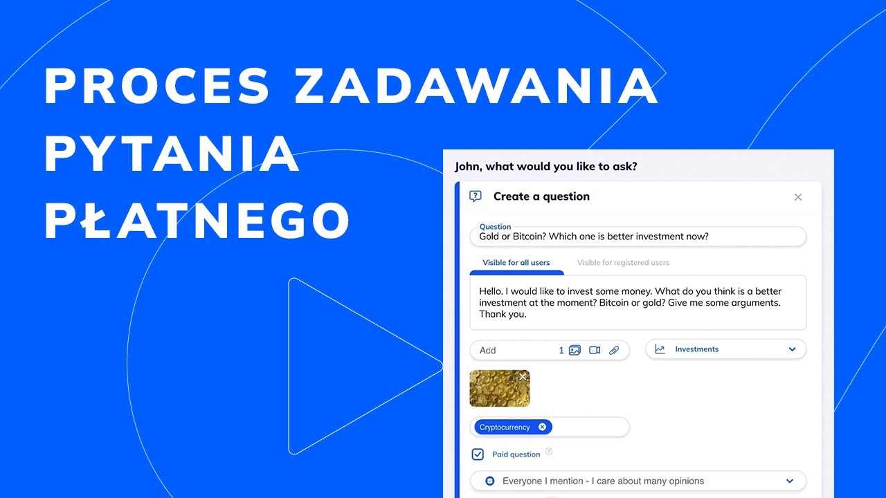 Proces zadawania pytania płatnego na #ccFOUND