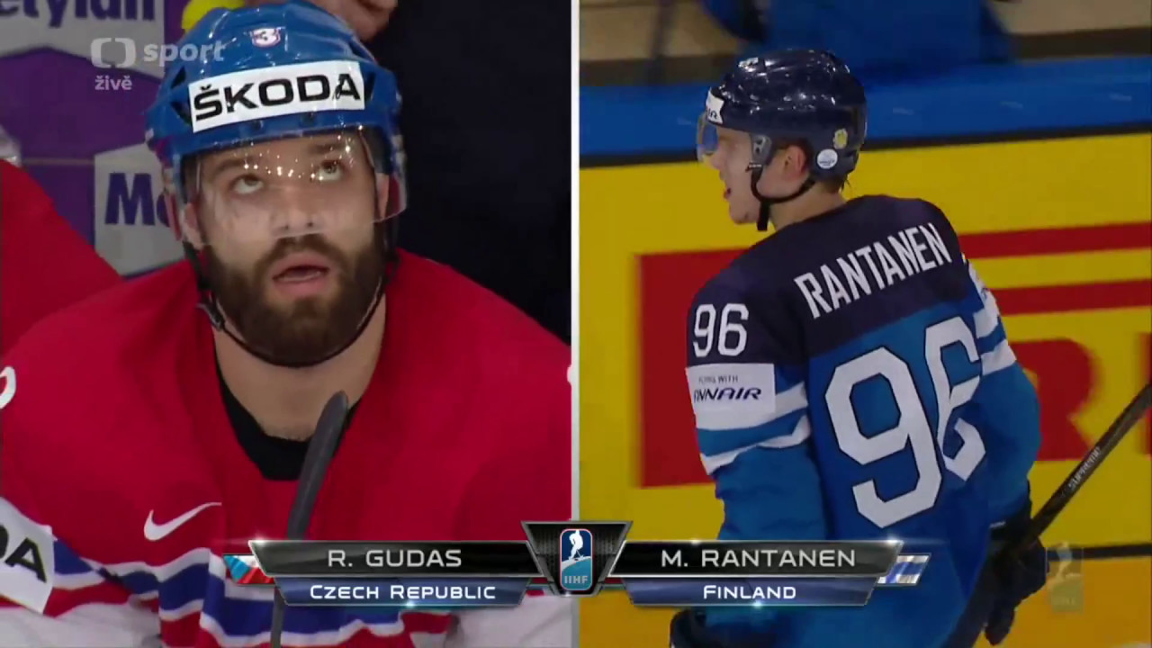 Radko Gudas vs. Mikko Rantanen kompletní odzbrojení - BIG HIT