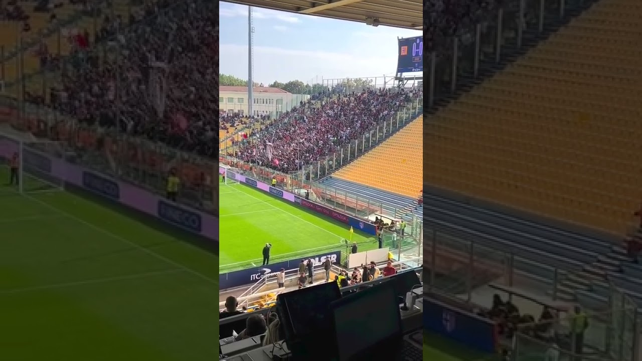 Curva Sud Reggina in trasferta al tardini (Parma)