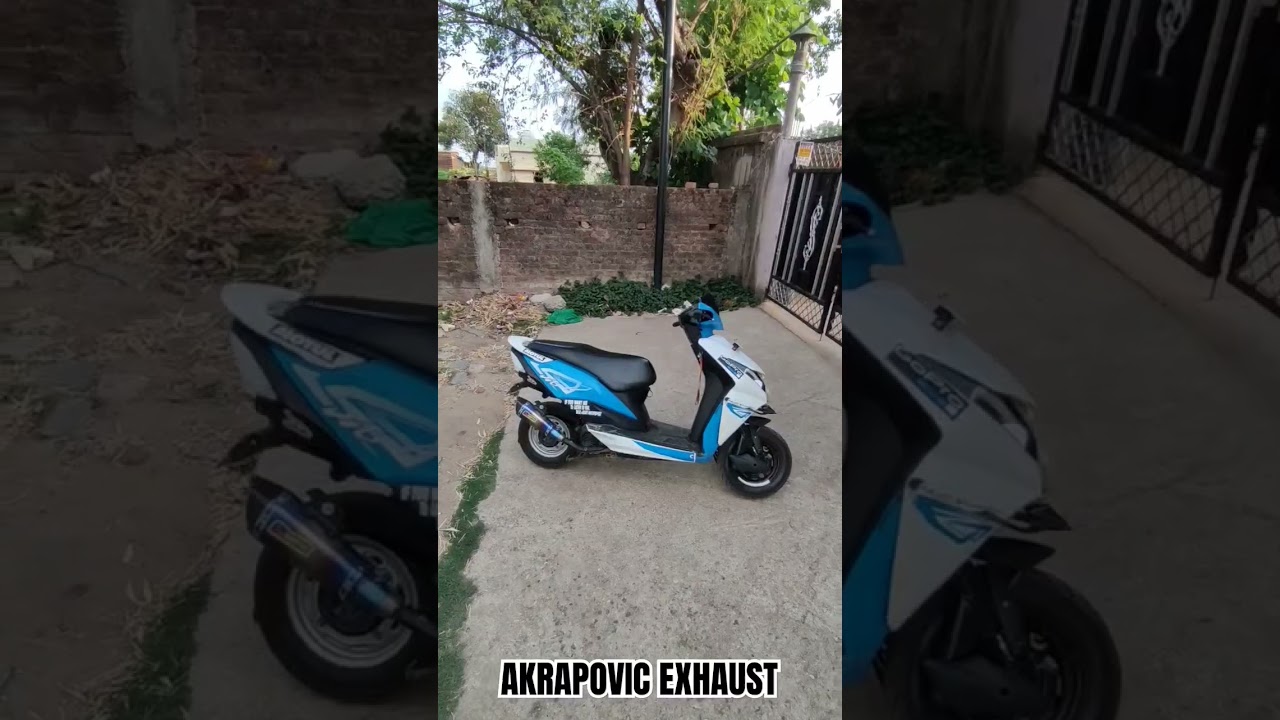 AKRAPOVIC EXHAUST ON HONDA DIO #akrapovic #automobile #honda #dio #modified #trending #viral