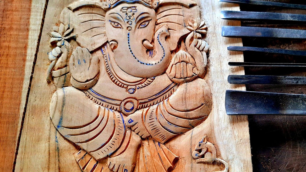 |Ganapathy wood carving|beginners tutorial|wood working|UP wood art| Ganesh wood work|