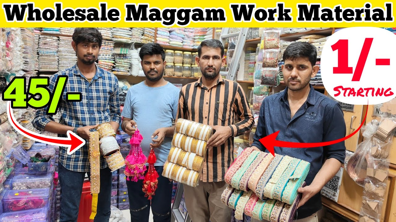 Wholesale Lace in Begum Bazar|| Hyderabad Wholesale Market|| VNK ideas