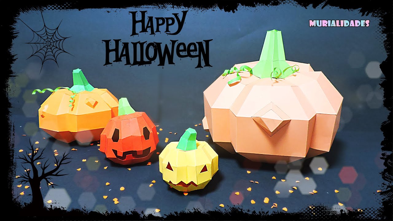 🎃 FAMILIA DE CALABAZAS GRATIS de PaperCraft - DIY Decoración para Halloween - Diseño Fovea