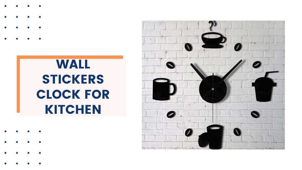 Best Kitchen Clocks | Sticker Wall Clock Decal Kit | Decorative kitchen wall clocks ll Voggh Ltd