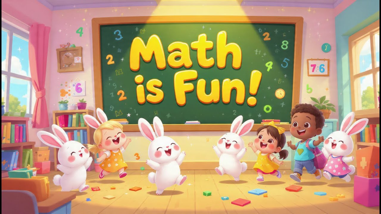 Math Is Fun | Kids Learning Song | Counting, Shapes & Numbers Dance
