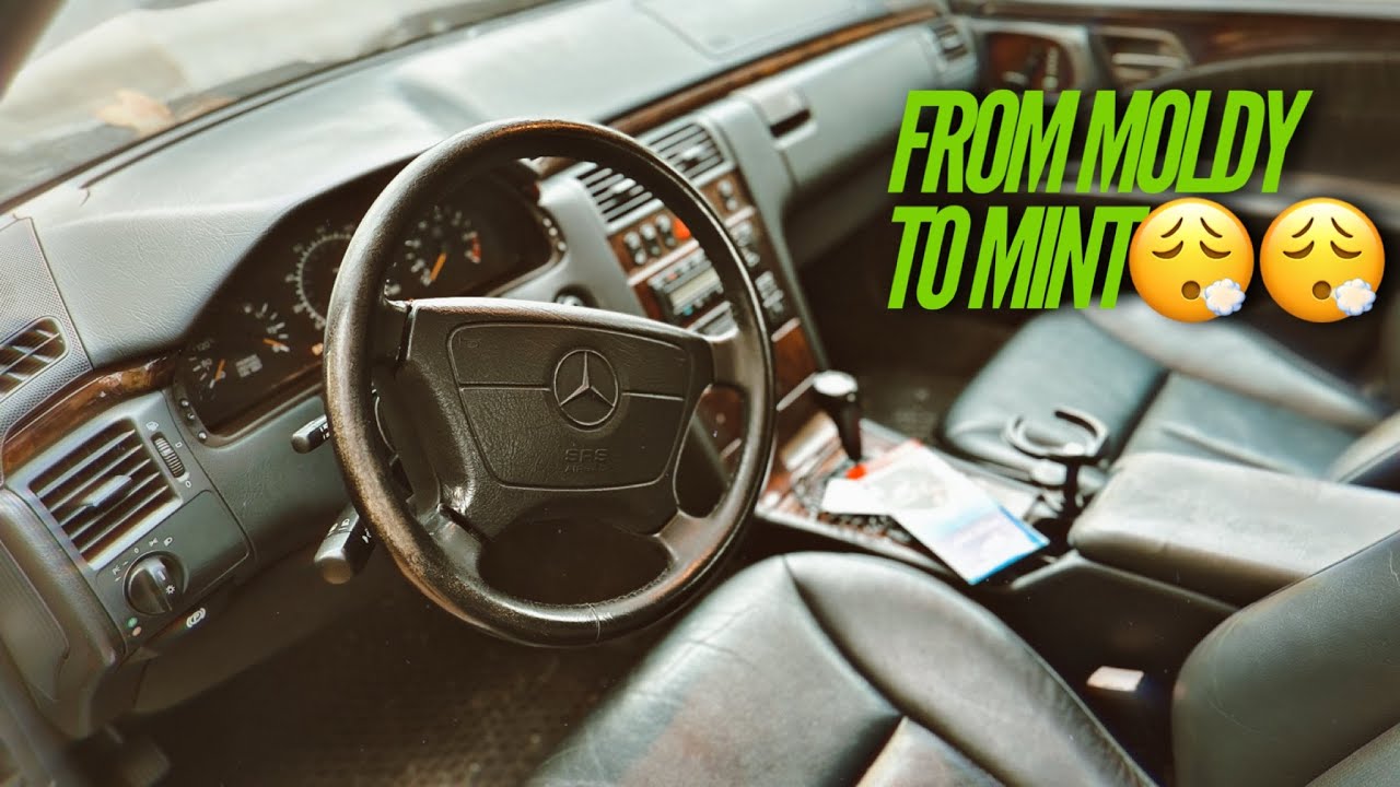 CLEANING YEARS OF MOLD IN MY ABANDONED MERCEDES!!!! (EP. 3)